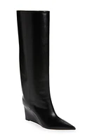 Jimmy Choo Blake Pointed Toe Wedge Boot Black at Nordstrom,