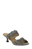 J. Reneé 'Francie' Evening Sandal Pewter Glitter at Nordstrom,