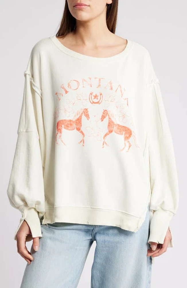 Free People Camden Oversize Graphic Sweatshirt Combo at Nordstrom,