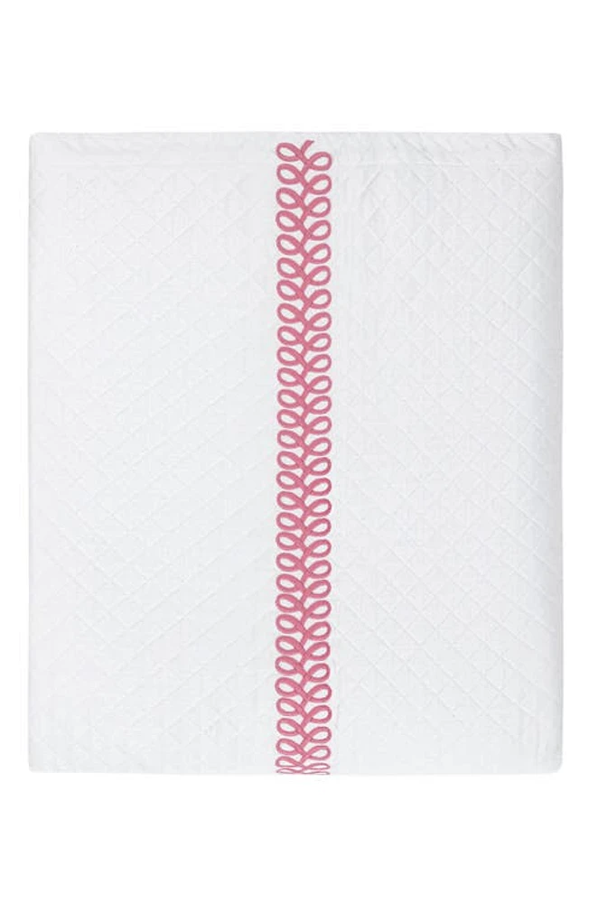 Matouk Astor Braid Matelassé Coverlet in Peony at Nordstrom