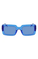 Longchamp 53mm Rectangular Sunglasses in Blue at Nordstrom