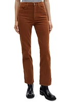 MANGO Corduroy Straight Leg Jeans Cognac at Nordstrom,