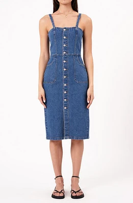 Rolla's Venice Denim Midi Dress Organic Vintage Blue at Nordstrom,