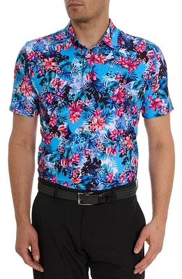 Robert Graham Island Time Performance Polo Blue at Nordstrom,