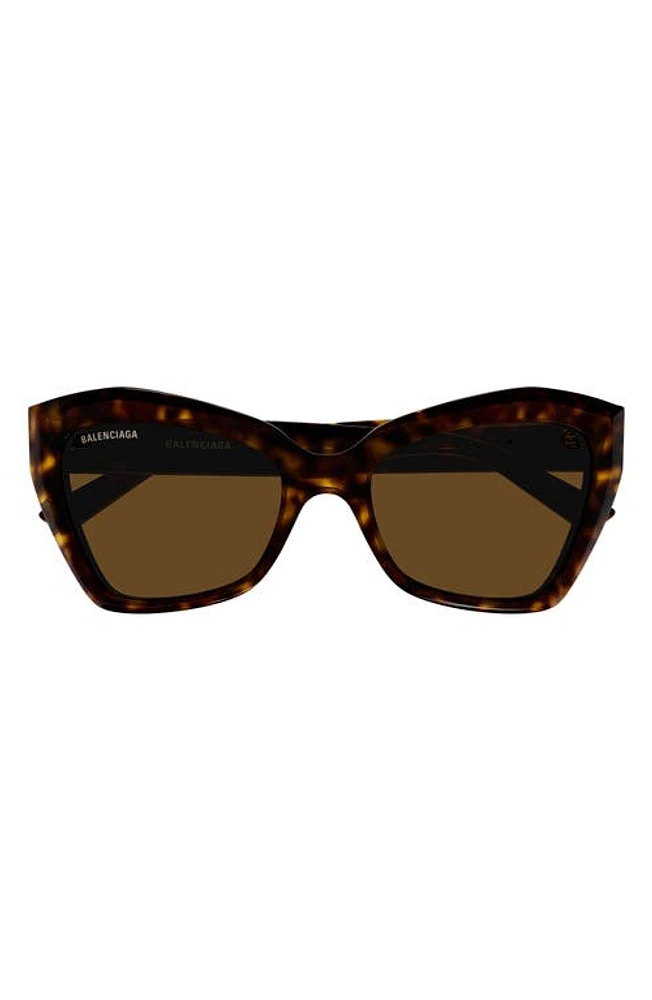 Balenciaga 56mm Geometric Sunglasses in Havana at Nordstrom