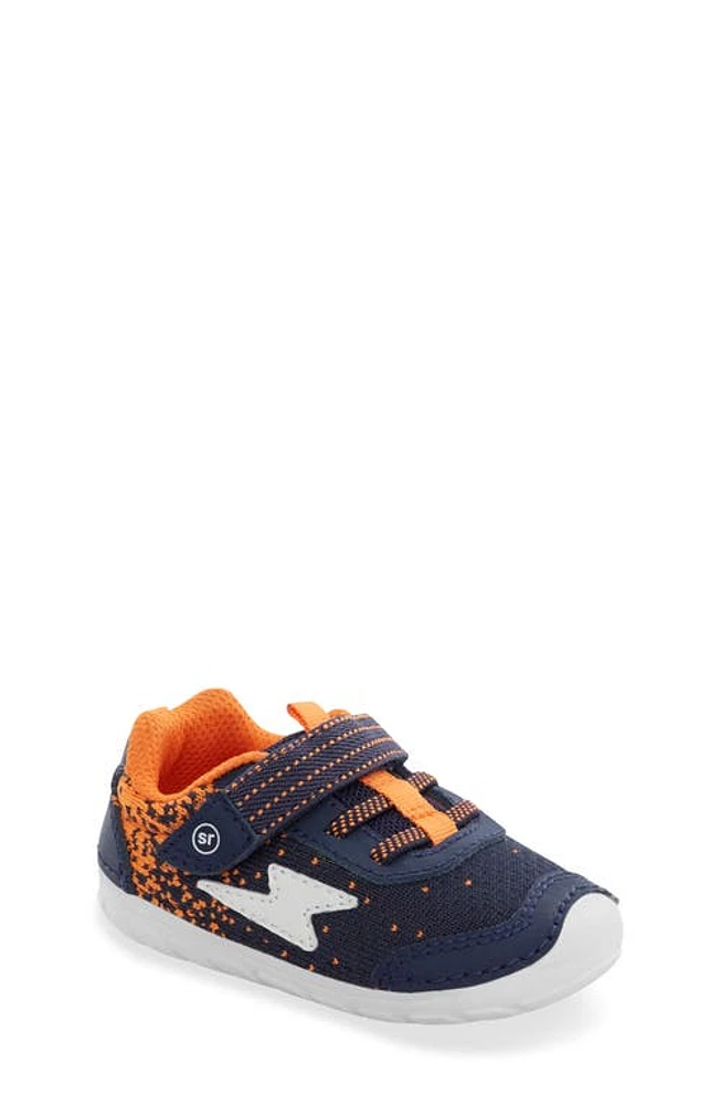 Stride Rite Soft Motion Zips Runner Sneaker Navy/Orange at Nordstrom,