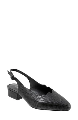 Trotters Joselyn Slingback Black Snake Nubuck at Nordstrom,