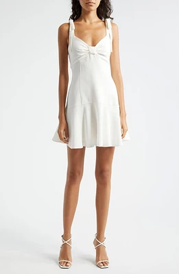 Cinq à Sept Tally Tie Shoulder Minidress Ivory at Nordstrom,