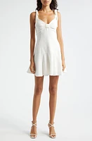 Cinq à Sept Tally Tie Shoulder Minidress Ivory at Nordstrom,