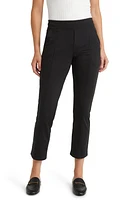 Hue Pintuck Ponte Pull-On Trousers in Black at Nordstrom, Size Large