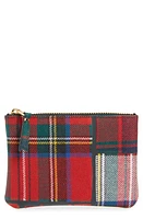 Comme des Garçons Wallets Small Tartan Patchwork Wool Pouch in Red at Nordstrom