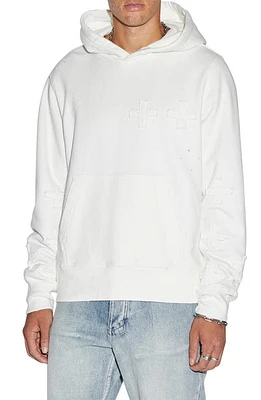 Ksubi Kraftwerk Kash Arktik Cross Appliqué Hoodie White at Nordstrom,