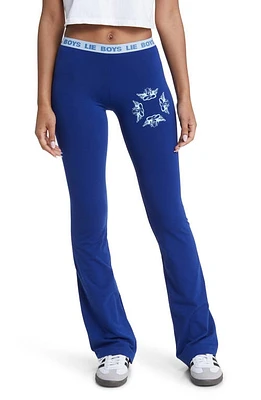 BOYS LIE Head over Heels Graphic Flare Leg Yoga Pants Blue at Nordstrom,