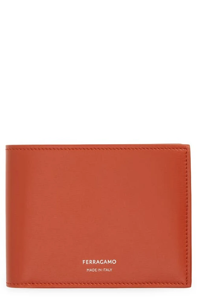 FERRAGAMO Classic Leather Bifold Wallet in Terracotta Nero at Nordstrom