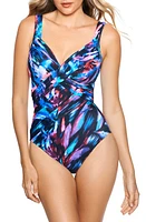 Miraclesuit Fuego Flora Revele One-Piece Swimsuit in Blk/Multi at Nordstrom, Size 8