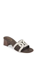 Tod's Kate Chain Detail Block Heel Slide Sandal White at Nordstrom,