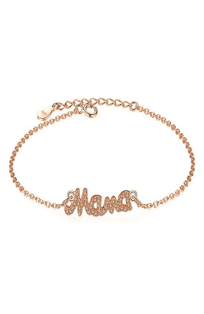 MELANIE MARIE Mama Pendant Bracelet in Rose Gold Plated at Nordstrom