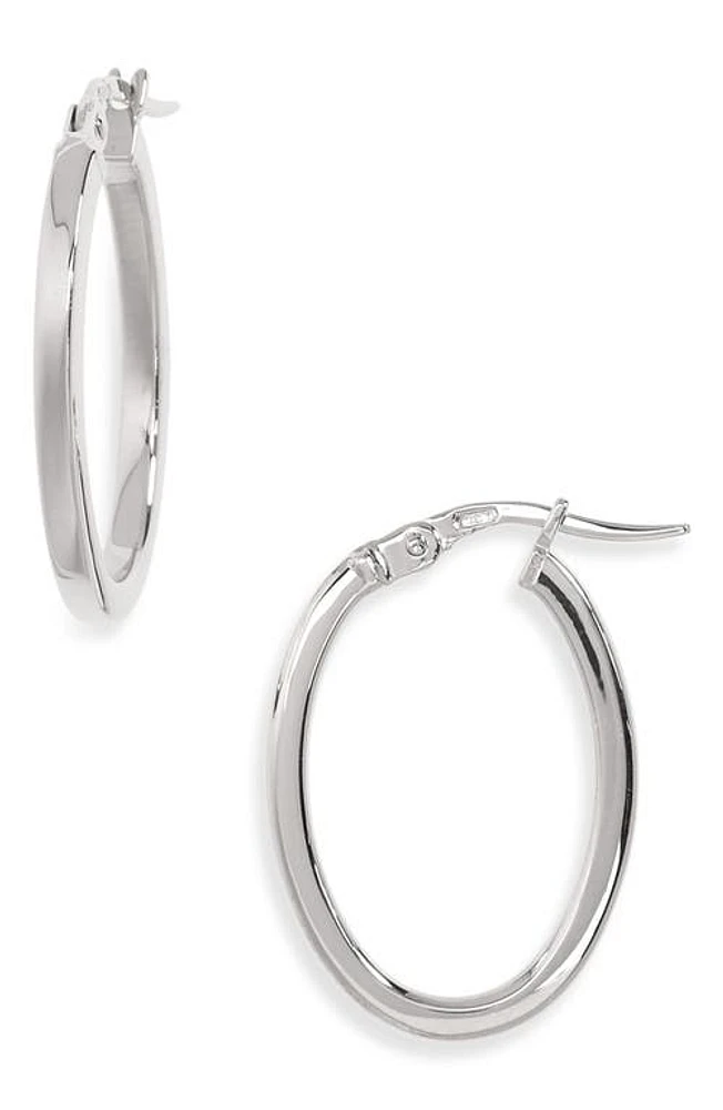 Roberto Coin Medium Hoop Earrings in White at Nordstrom