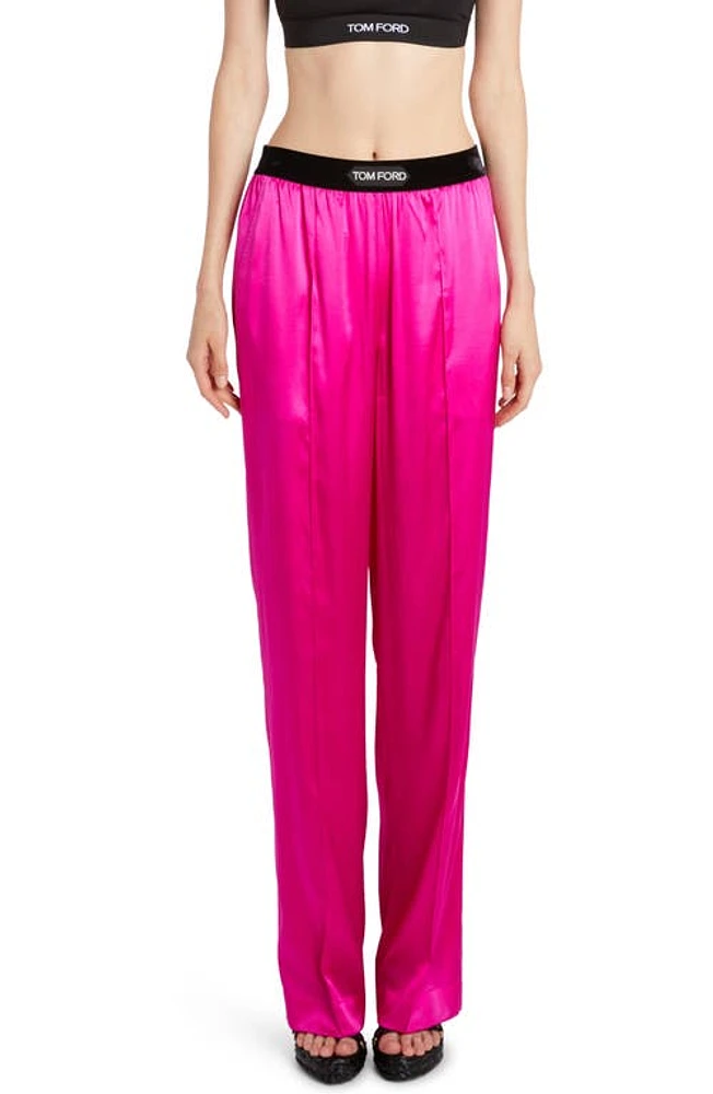 TOM FORD Stretch Silk Satin Pajama Pants at Nordstrom,