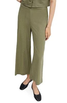 MANGO Crop Wide Leg Pants at Nordstrom,