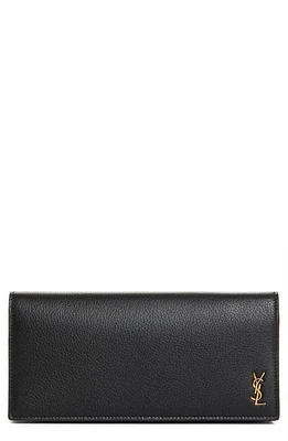 Saint Laurent Monogram Leather Continental Wallet in Nero at Nordstrom