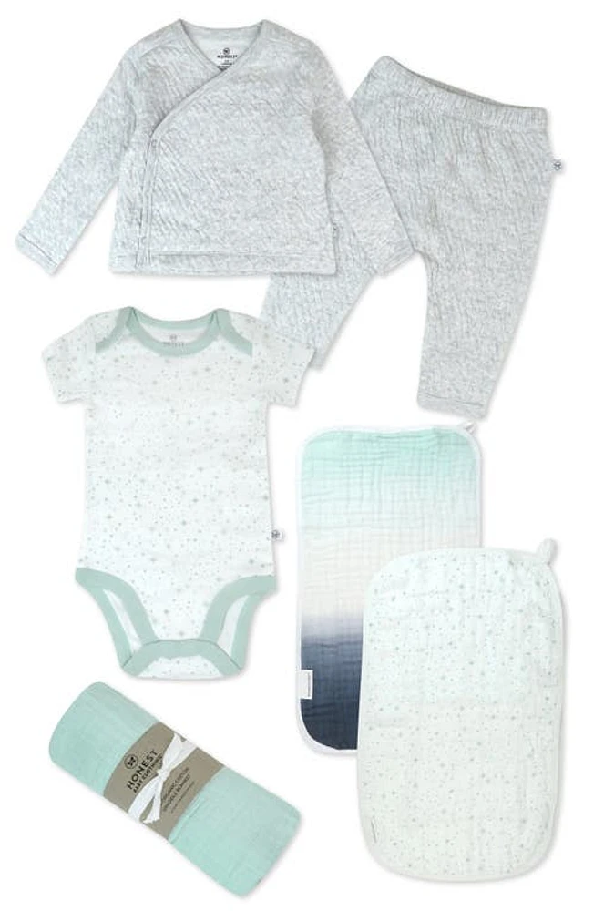 HONEST BABY 6-Piece Take Me Home Organic Cotton Gift Set Twinkle Star White/ at Nordstrom