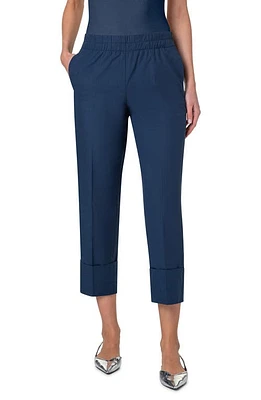 Akris punto Farrel Wide Cuff Crop Pants Ink at Nordstrom,