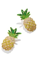 BaubleBar Pineapple Pavé Statement Earrings in Yellow at Nordstrom