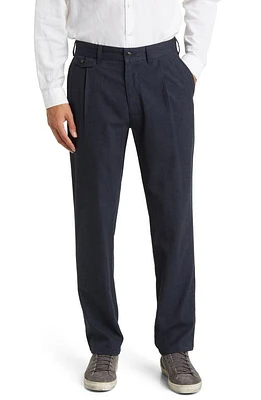 Rails Marcellus Twill Flat Front Pants Dark Navy Melange at Nordstrom,