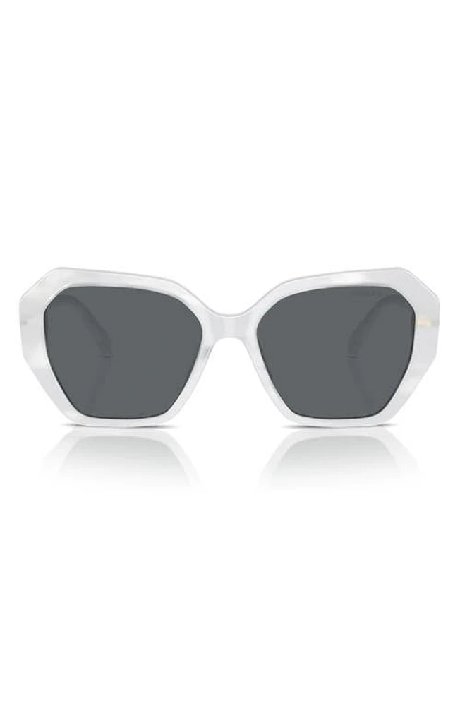 Swarovski 57mm Constella Oval Sunglasses in White at Nordstrom