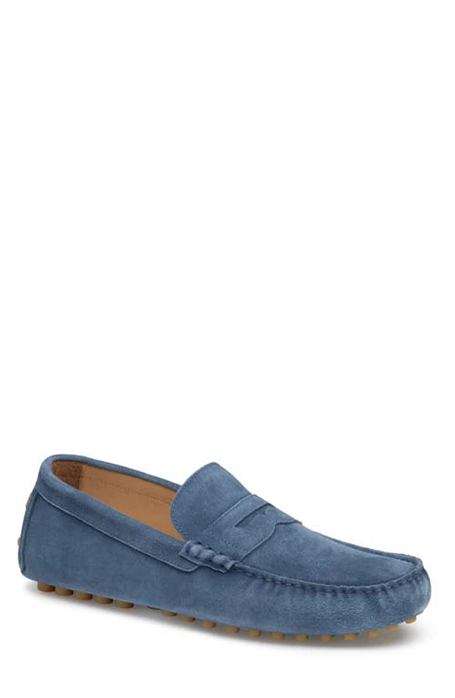 Johnston & Murphy Athens Penny Driving Loafer Denim Suede at Nordstrom,