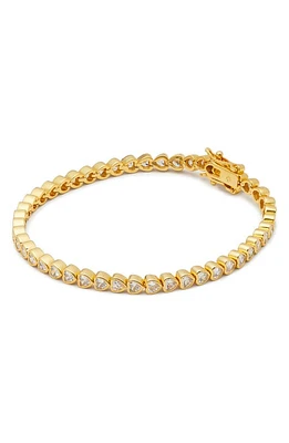 Kate Spade New York sweetheart delicate cubic zirconia tennis bracelet in Gold at Nordstrom