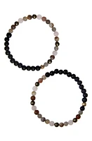 The Healer's Collection Men's N5 Goodbye Trauma Set of 2 Healer's Bracelets in Black at Nordstrom