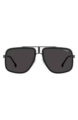 Carrera Eyewear Glory II 59mm Aviator Sunglasses in Matte Black/Grey at Nordstrom