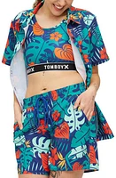 TomboyX Cabana Short Sleeve Button-Up Shirt at Nordstrom,