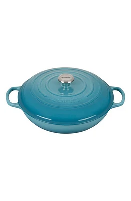 Le Creuset Signature 3.5-Quart Enameled Cast Iron Braiser in Caribbean at Nordstrom