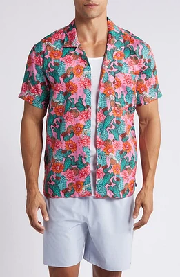 Boardies Cactus Eyeballs Camp Shirt in Pink at Nordstrom, Size Large