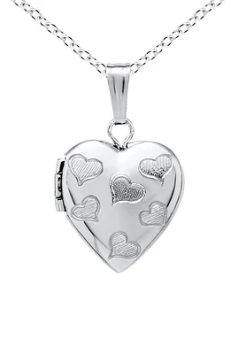 Mignonette Sterling Silver Heart Locket Necklace at Nordstrom