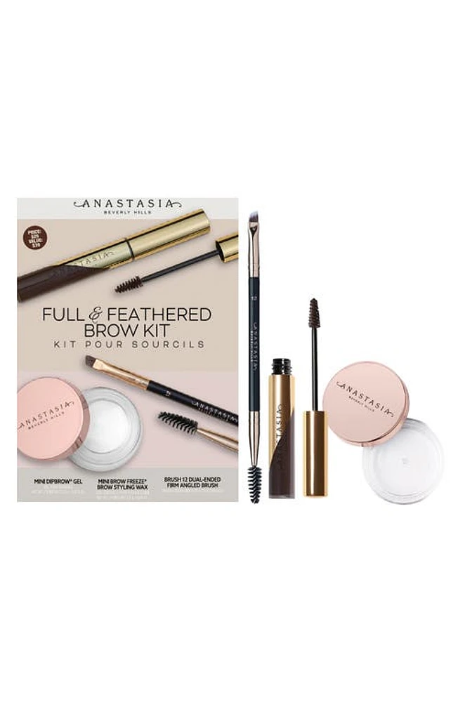 Anastasia Beverly Hills Full & Feathered Brow Kit in Ebony at Nordstrom