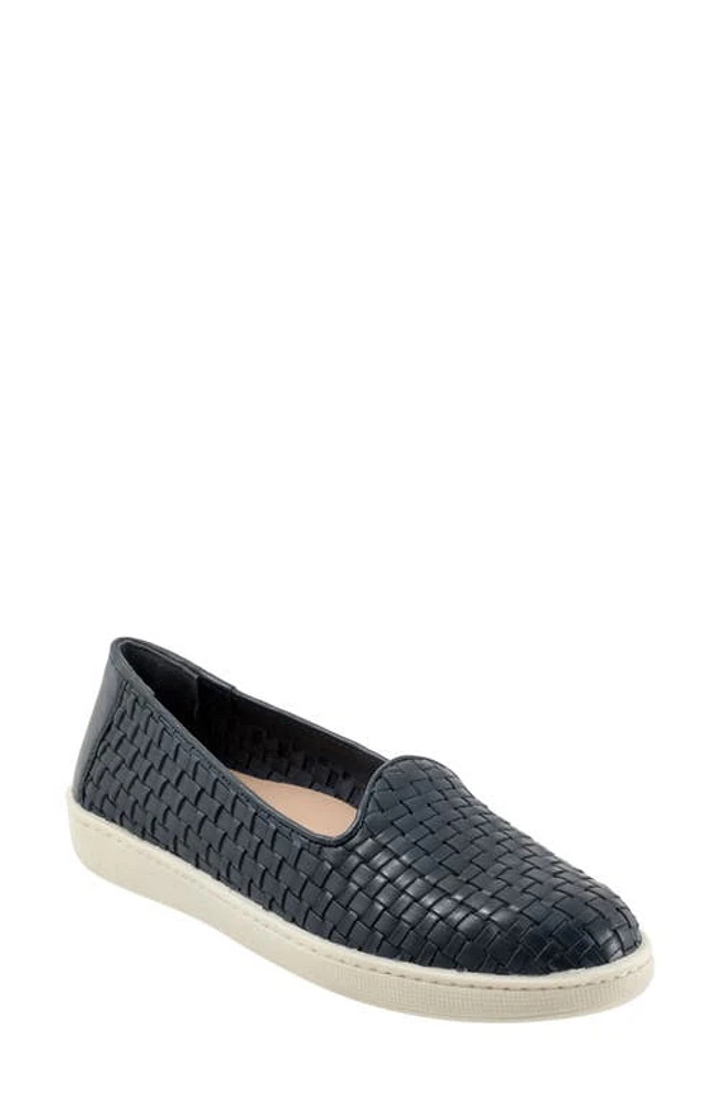 Trotters Adelina Woven Slip-On Shoe Navy at Nordstrom,