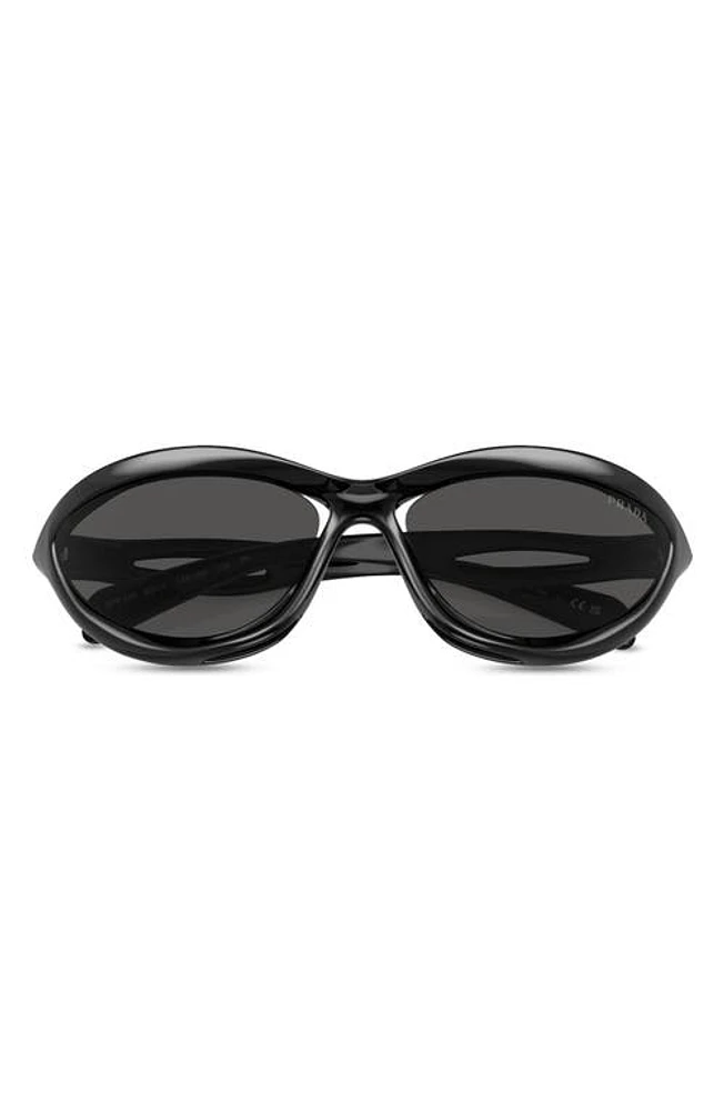 Prada 60mm Cat Eye Sunglasses in Black at Nordstrom