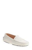 Tod's Gommini Driving Shoe Ivory Leather at Nordstrom,