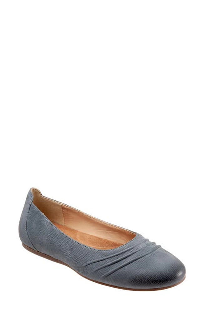 SoftWalk Safi Flat Denim Nubuck at Nordstrom,