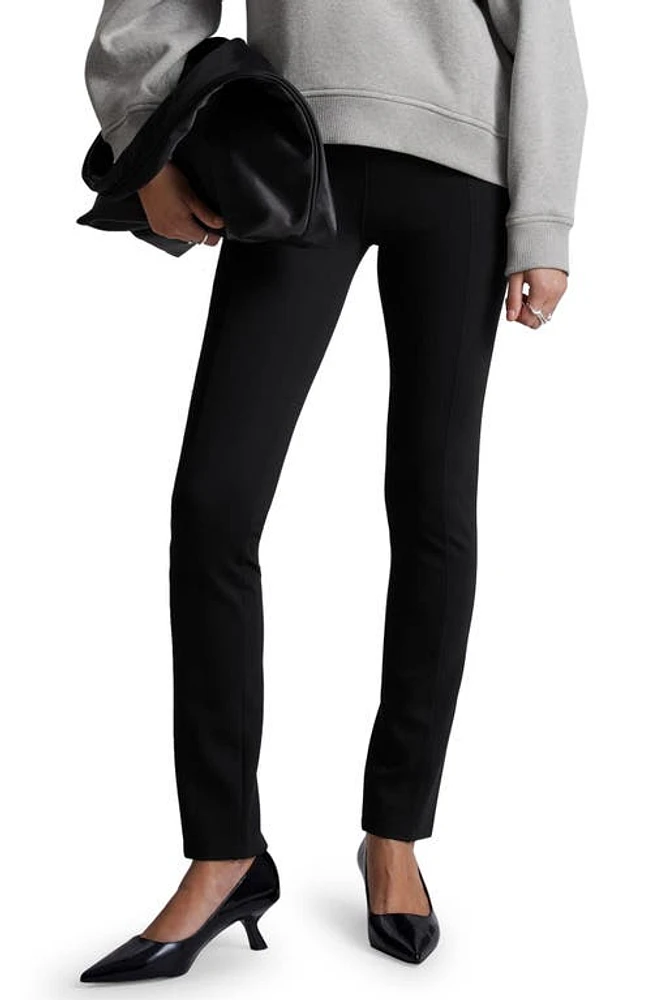 & Other Stories Center Seam Leggings Black Dark at Nordstrom,