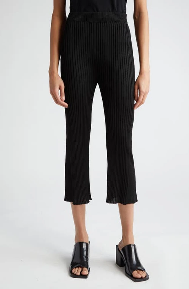 Jil Sander Rib Crop Pants in Black at Nordstrom, Size 10 Us