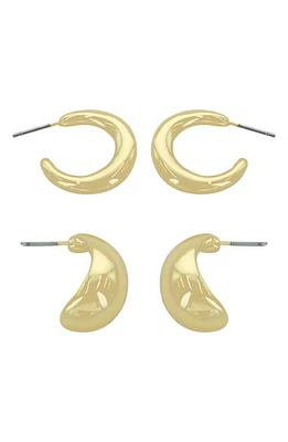 Panacea Set of 2 Hoop Earrings in Gold at Nordstrom