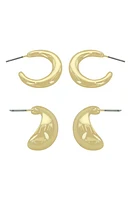 Panacea Set of 2 Hoop Earrings in Gold at Nordstrom