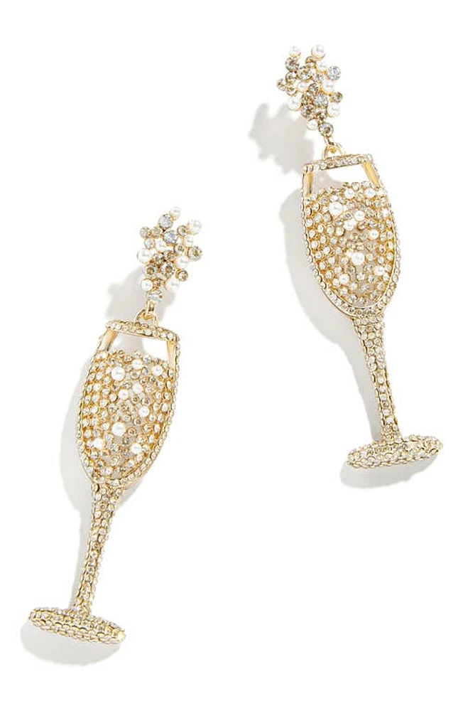 BaubleBar Champagne Glass Crystal Drop Earrings in Gold/Multi at Nordstrom