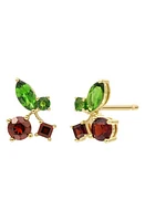 Bony Levy Garnet & Diopside 14K Gold Stud Earrings in 14K Yellow Gold at Nordstrom