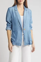 caslon(r) Chambray Blazer Medium Light Wash at